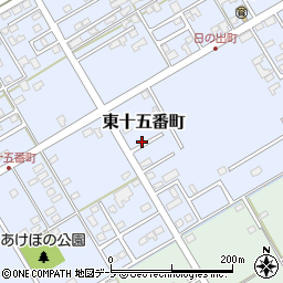 青森県十和田市東十五番町周辺の地図