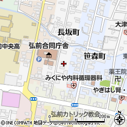 青森県弘前市長坂町9周辺の地図