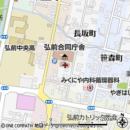 県庁生協弘前食堂周辺の地図