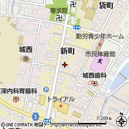 青森県弘前市新町202周辺の地図