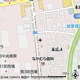 花楯産業弘前営業所周辺の地図