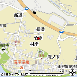 青森県黒石市温湯竹原周辺の地図