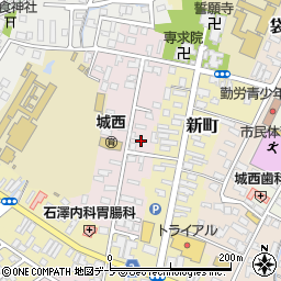 青森県弘前市西大工町43周辺の地図