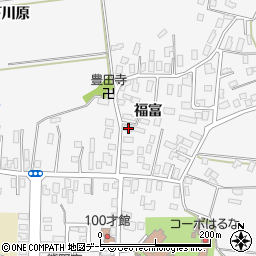 青森県弘前市福村福富39周辺の地図