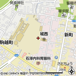 青森県弘前市西大工町周辺の地図