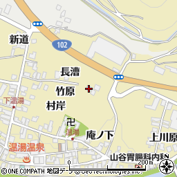 青森県黒石市温湯竹原3-8周辺の地図