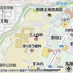 青森県弘前市北横町周辺の地図