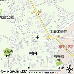青森県平川市南田中村内周辺の地図