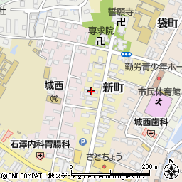 青森県弘前市新町208周辺の地図