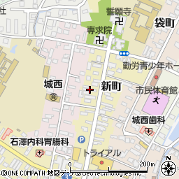 青森県弘前市新町208周辺の地図