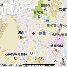 青森県弘前市新町212周辺の地図