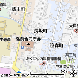 青森県弘前市長坂町15周辺の地図