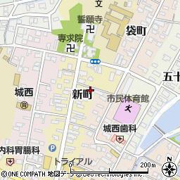 青森県弘前市新町219-3周辺の地図