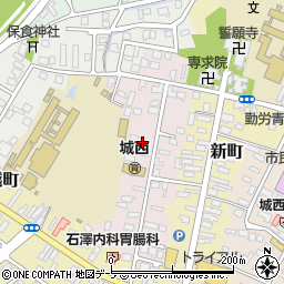 青森県弘前市西大工町52周辺の地図