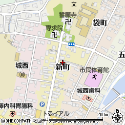 青森県弘前市新町219周辺の地図