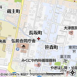 青森県弘前市長坂町17周辺の地図