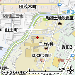 弘前市立第一中学校周辺の地図