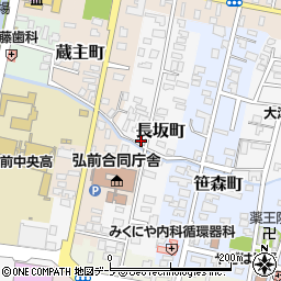 青森県弘前市長坂町18-15周辺の地図