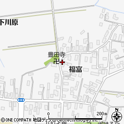 青森県弘前市福村福富43周辺の地図