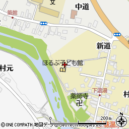 青森県黒石市温湯派周辺の地図