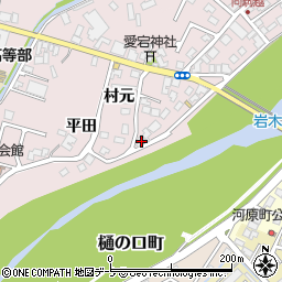 青森県弘前市駒越村元9-3周辺の地図