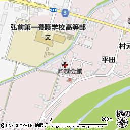 青森県弘前市駒越村元125-13周辺の地図