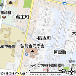 青森県弘前市長坂町18周辺の地図