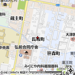 青森県弘前市長坂町21周辺の地図