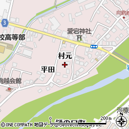 青森県弘前市駒越村元17周辺の地図