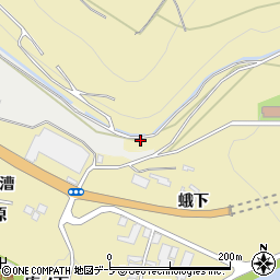 青森県黒石市温湯田山堰下周辺の地図