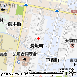 青森県弘前市長坂町24周辺の地図