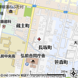 青森県弘前市長坂町25周辺の地図
