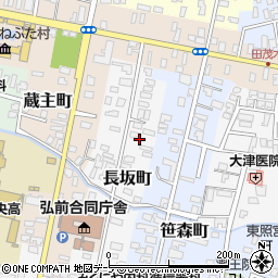 青森県弘前市長坂町27周辺の地図