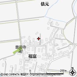 青森県弘前市福村福富54周辺の地図