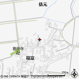青森県弘前市福村福富57周辺の地図