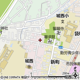 青森県弘前市西大工町73周辺の地図