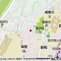 青森県弘前市西大工町74周辺の地図