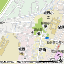 青森県弘前市西大工町71周辺の地図