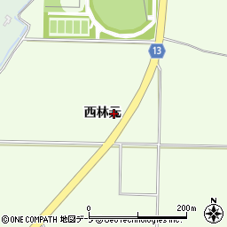 青森県平川市南田中西林元周辺の地図