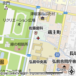〒036-8346 青森県弘前市大浦町の地図