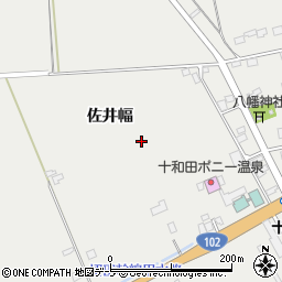 青森県十和田市三本木佐井幅周辺の地図