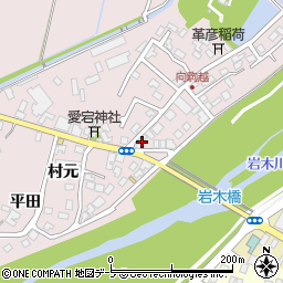 青森県弘前市駒越村元38-2周辺の地図