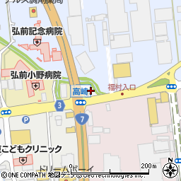 青森県弘前市高崎広田周辺の地図