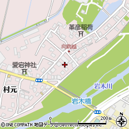青森県弘前市駒越村元43周辺の地図