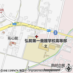 青森県弘前市駒越村元77周辺の地図