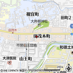 青森県弘前市田茂木町周辺の地図