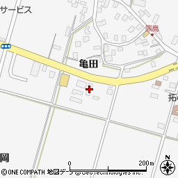 青森県弘前市熊嶋亀田160-4周辺の地図