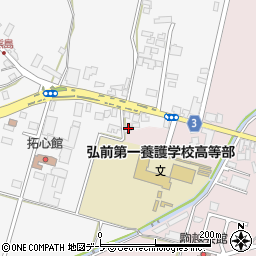 青森県弘前市駒越村元83周辺の地図