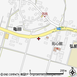 青森県弘前市熊嶋亀田165周辺の地図