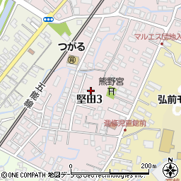 青森県弘前市堅田3丁目15周辺の地図